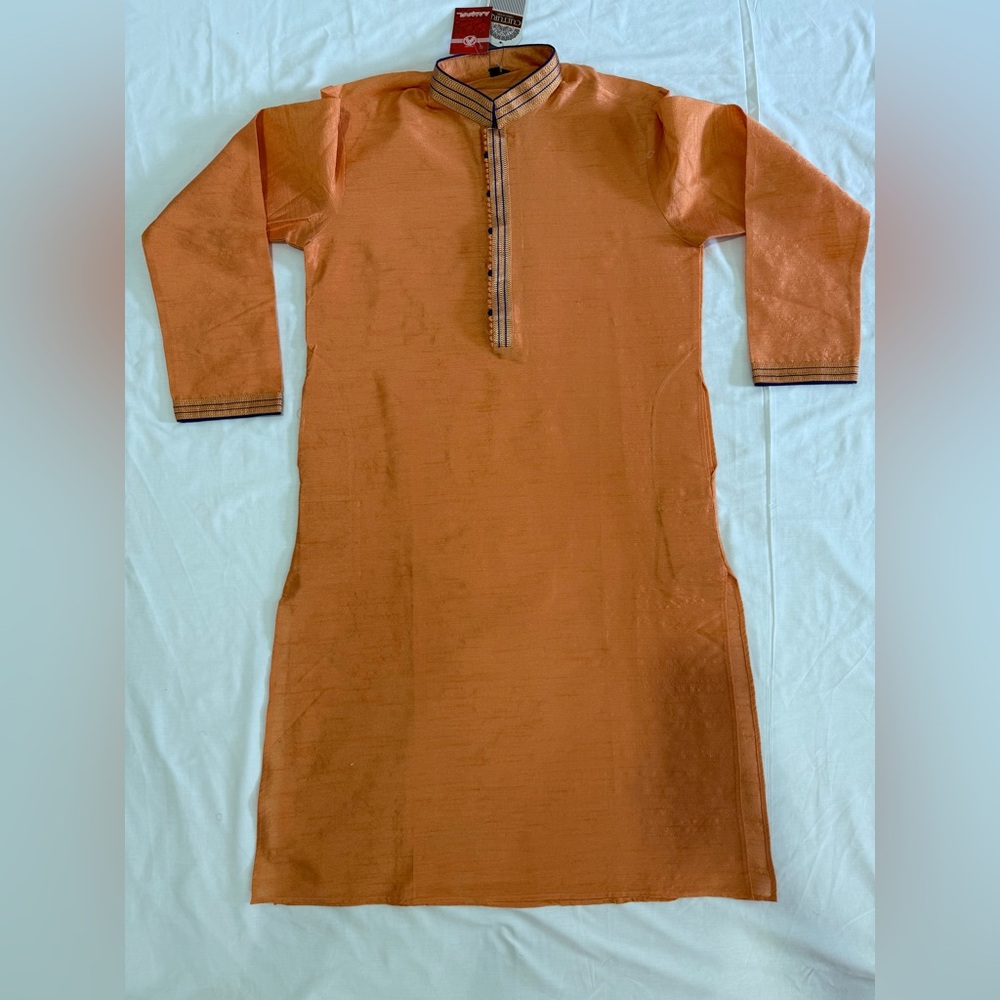 Orange Long Sleeve Kurta